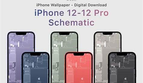 iphone 12 pro schematic wallpaper