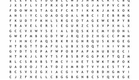 Parts Of A Stage Word Search - WordMint