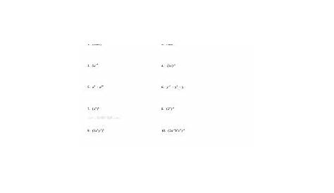 Worksheet: Exponents - Using Exponent Rules and Properties | Algebra