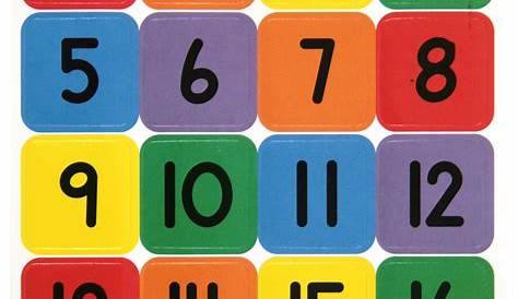 number chart from 1 - 20