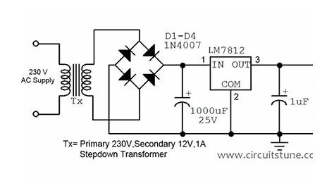 12v Regulated Power Supply Circuit Diagram | CircuitsTune