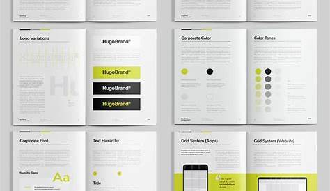 Brand Manual Template InDesign INDD - 20 Pages - A4 and US Letter size