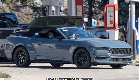 2024 Mustang EcoBoost Convertible Spied in Vapor Blue w/Blue Brembos | Mustang7G - 2024+ S650