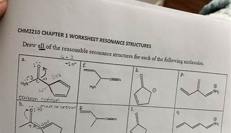 resonance structures practice worksheet answers