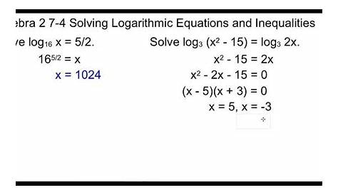 Logarithmic Equations Worksheet With Answers - Worksheet Accounting