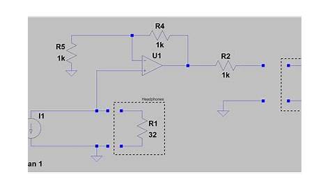 operational amplifier - Line level audio output from headphones level