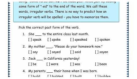 Grade 3 Worksheets On Verbs – Askworksheet