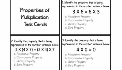 multiplication properties worksheet 3rd grade