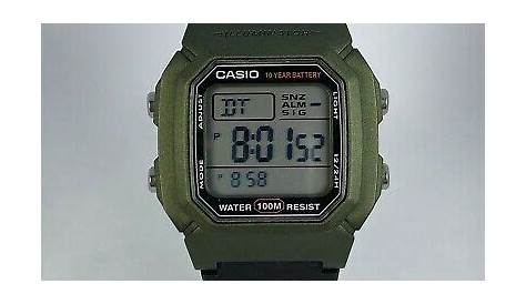 Casio Mens Illuminator 3240 W-800HM Black Alarm Date Timer Digital