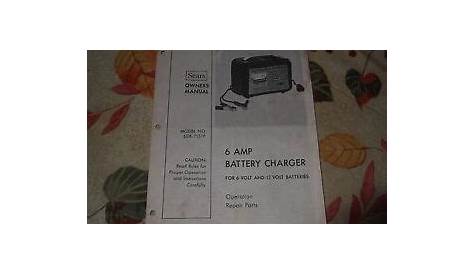 sears car battery charger 2 10 50 amp manual