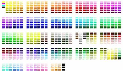 Free Pantone PMS color matching chart.