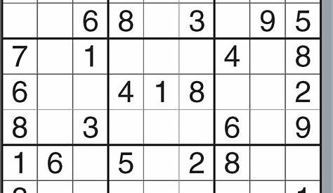 Printable Sudoku Puzzles Easy #1 Answers - Printable Crossword Puzzles