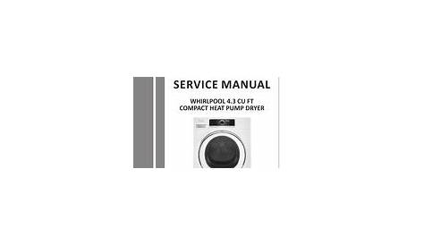whirlpool stackable washer and dryer manual