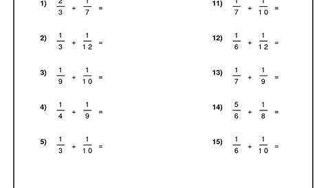 fraction worksheet for grade 5