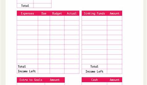 simple budget template pdf free