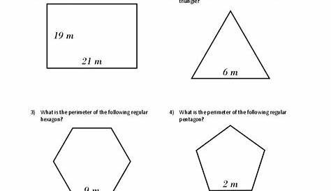 perimeter of polygons worksheets