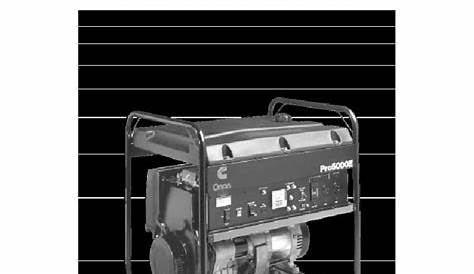 Onan Pro 4000 Generator Operator's Manual | Motor Oil | Battery