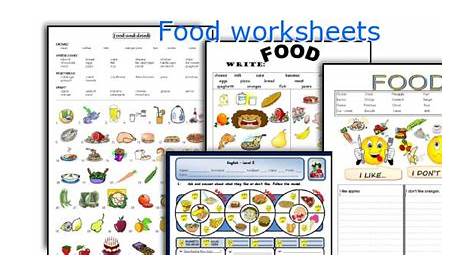 food worksheet kindergarten