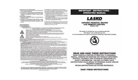 Lasko 6367 space heater Manual | Manualzz