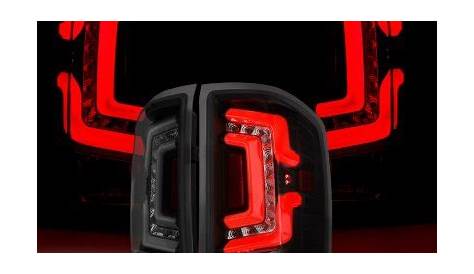 Chevy Silverado 2014-2018 Black Smoked Custom LED Tail Lights