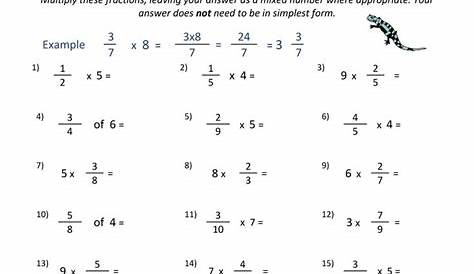 math worksheet grade 5 fraction