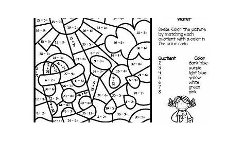 Free Printable Division Color By Number Worksheets - 22 Fun-to-do