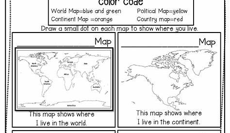 map worksheet 5th grade