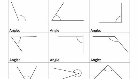 lines and angles worksheet grade 6