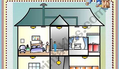 Rooms in the House - ESL worksheet by Kohaku