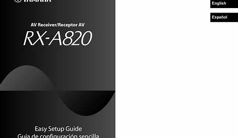 YAMAHA RX-A820 EASY SETUP MANUAL Pdf Download | ManualsLib