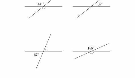 worksheet on vertical angles