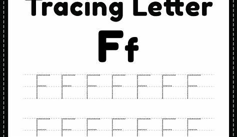Tracing Letter F Alphabet Worksheet - Free Printable PDF