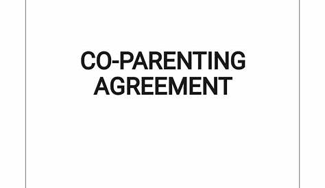 Co Parenting Agreement Template - Google Docs, Word, Apple Pages, PDF