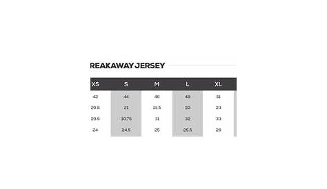 hockey jersey size chart reebok