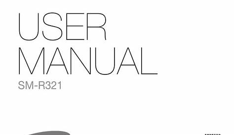 SAMSUNG SM-R321 USER MANUAL Pdf Download | ManualsLib