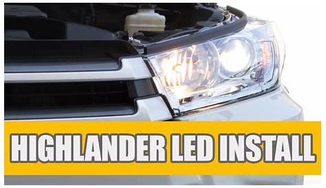 Install 2011-2021 Toyota Highlander Headlights Bulb 12V High Beam LED