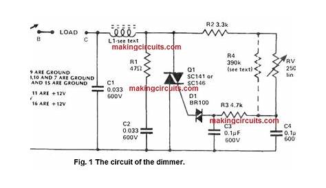light dimmer schematic diagram