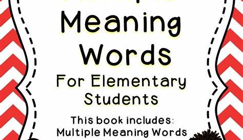 multiple meaning words 5th grade