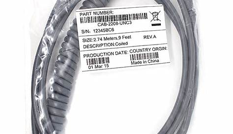 New CBA 2208 UNC3 3M lS2208 Usb Coiled Usb Cable For Motorola Symbol