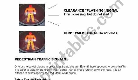 Pedestrian safety - ESL worksheet by IbuLulu