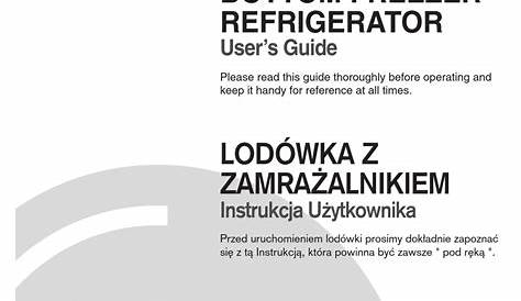 manual for lg refrigerator model lfc20760sw