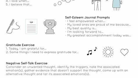 exercises for building self-esteem infographic Group Therapy Activities