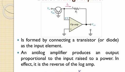 log and antilog amplifier circuit diagram