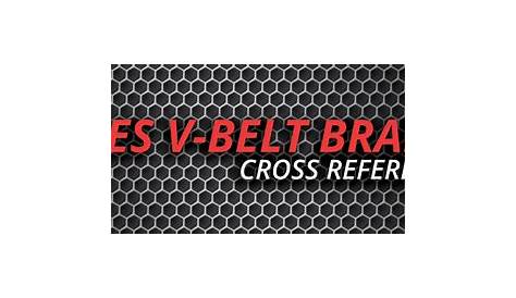 gates v-belt cross reference chart
