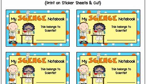 science project printable labels