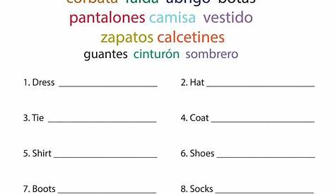spanish grammar worksheets with answers