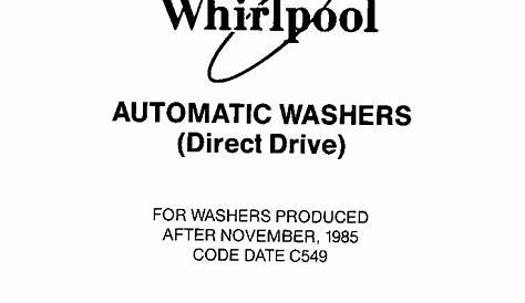 manual of whirlpool washing machine