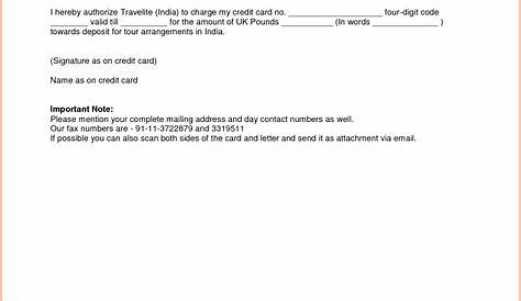 samples of authorization letter