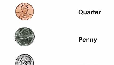 identify coins worksheets