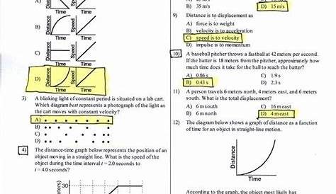 graphing motion kinematics worksheets